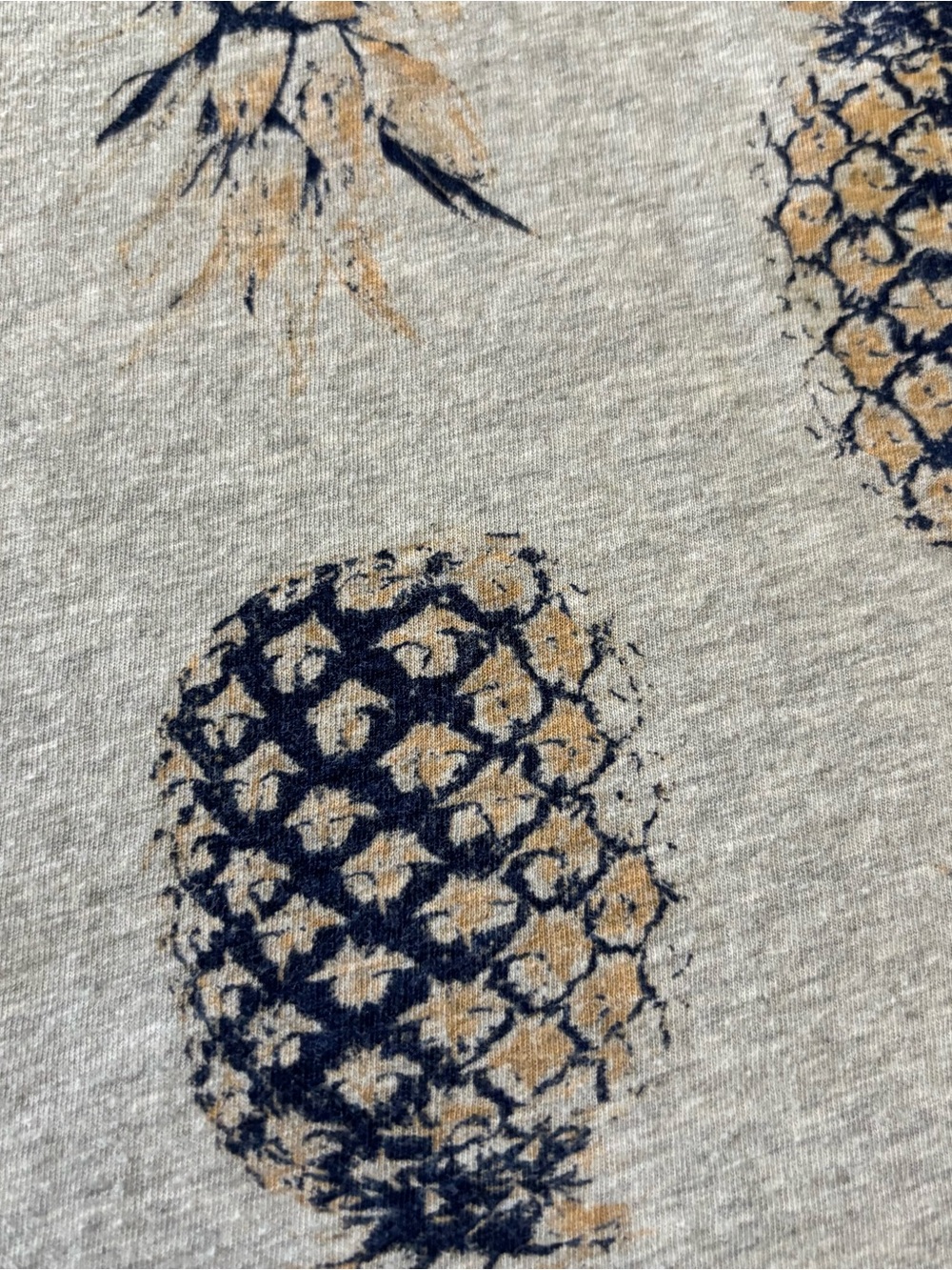 Anthropologie Light Gray Pineapple-Print Short Sleeve Tee - Picture 6 of 8